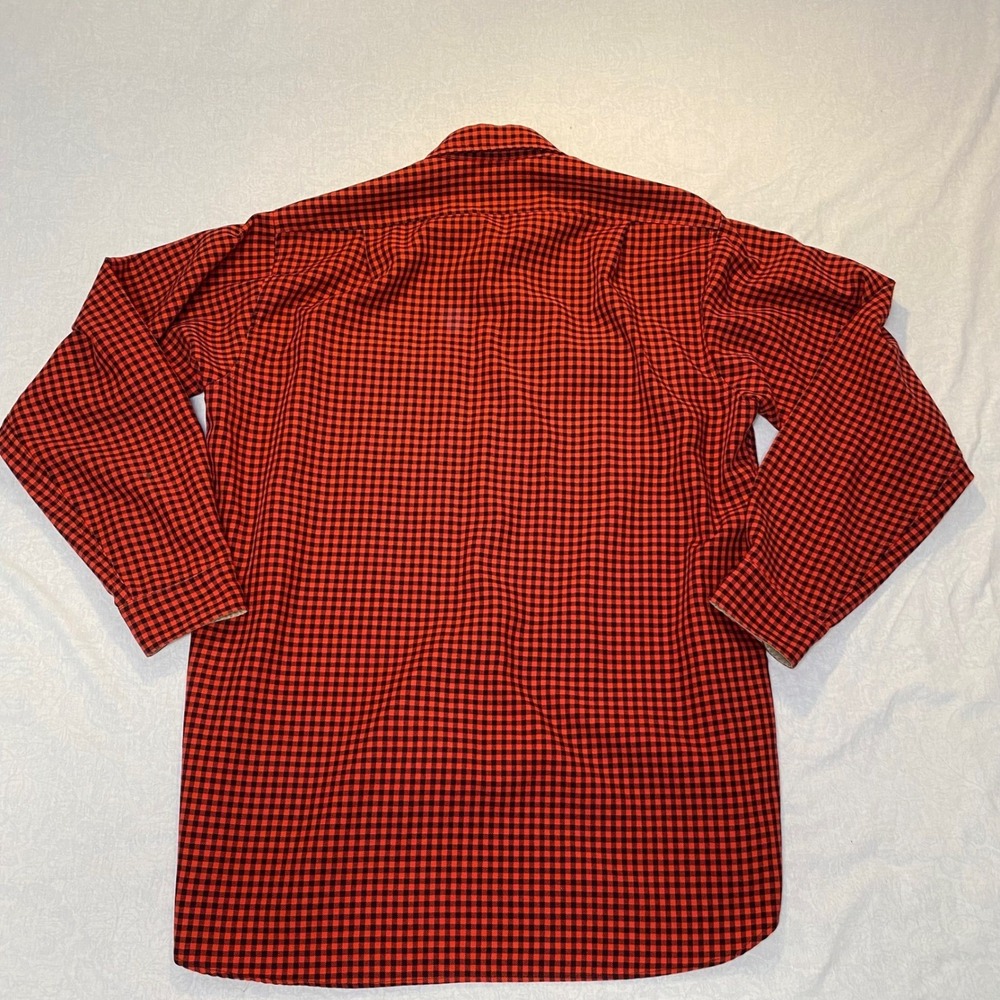 Cabela's Flannel Shirt Mens XL Red Black Buffalo Check Button Front Hunting - Picture 12 of 13